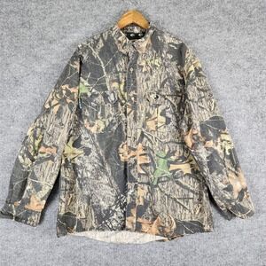 Mossy Oak Shirt Mens XL Breakup Hunting Button Limbhanger Ripstop Camo